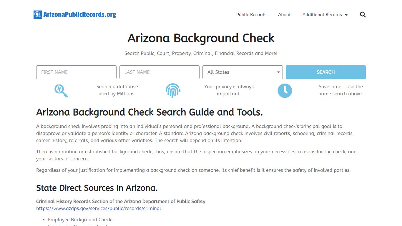 Arizona Background Check: ArizonaPublicRecords.org